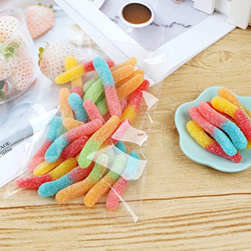 300 Pcs Cellophane Bags, 4x6" 2.8 Mils Cookie Bags for Packaging, Small Cellophane Bags Self Adhesive, Cello Bags Small Clear Plastic Bags for Candy, Bread, Dessert, Party Favors, Bakery