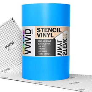 VViViD Blue Stencil Vinyl Masking Film with Anti-Bleed Technology (25ft x 12in)