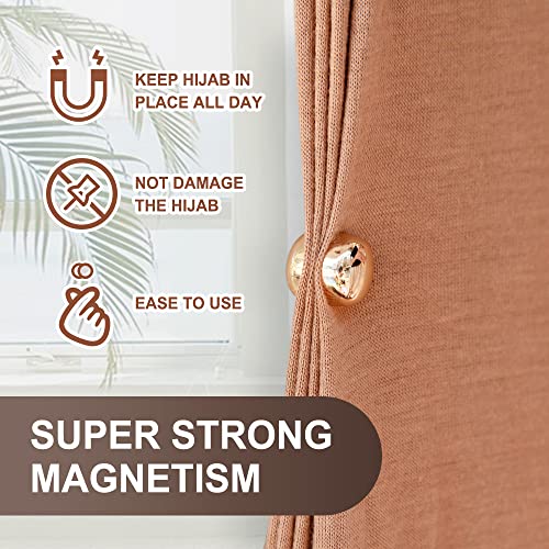 PeacePray 8 Pairs Premium Strong Hijab Magnetic Pins, No-Snag Multi-Use Hijab Magnets, Professional Pinless Magnetic Hijab Pins, Shiny and Matte Style Pack