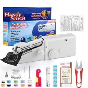 buyfitcase Handheld Sewing Machine, Mini Sewing Machine for Beginners, Home DIY and Travel, Portable Sewing Machine Quick Handheld Stitch66