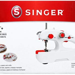 SINGER Stitch Quick + (Two Thread) Hand Held Mending Machine, White