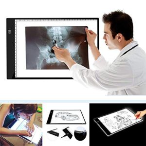 A4 Tracing Light Box Portable LED Light Table Tracer Board Dimmable Brightness Artcraft Light Pad for Artists Drawing 5D DIY Diamond Painting Sketchin