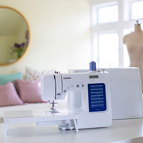 Brother CS7000X Computerized Sewing and Quilting Machine, 70 Built-in Stitches, LCD Display, Wide Table, 10 Included Feet, White