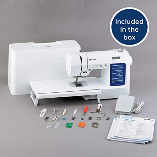 Brother CS7000X Computerized Sewing and Quilting Machine, 70 Built-in Stitches, LCD Display, Wide Table, 10 Included Feet, White