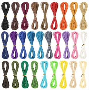 35 colors 1mm waxed polyester cord bracelet cord wax coated string for bracelets waxed thread for jewelry making waxed string for bracelet making10m for each color