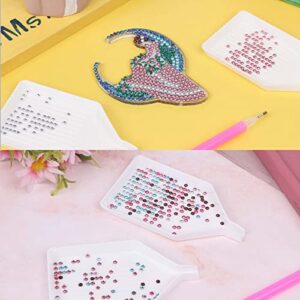 10Pcs Plastic Diamond Painting Trays， 3.8 x 2.2 Inches Rhinestone Plate Tray for Diamond Painting，Bead Sorting Trays for DIY Crafts