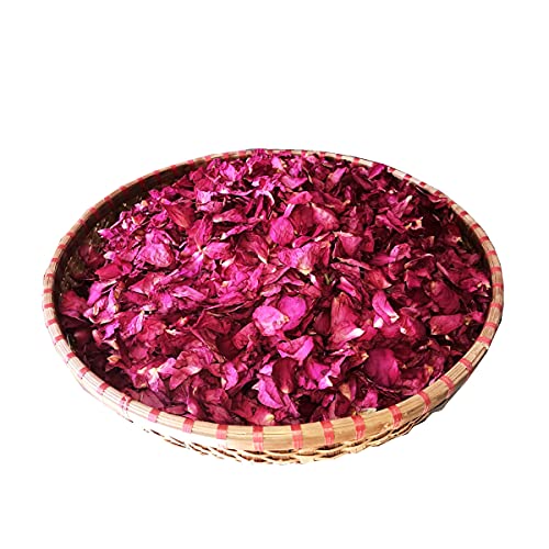 DoraMagic Dried Red Rose Petals, Real Natural Dried Rose Petals 1.75oz/50g for Bath, Soap Making, Candle Making, Wedding, Confetti, DIY Crafts, Non Edible