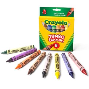crayola jumbo crayons, 8 toddler crayons, assorted colors