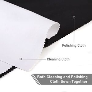 2 Packs Pro Size Jewelry Cleaning Cloth & Silver Polishing Cloth, 11'' x 14'' Jewelry Polishing Cloth for Sterling Silver | Gold | Brass | Platinum, Has Both Cleaning and Polishing Cloth Sewn Together