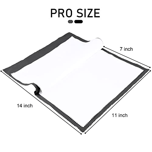 2 Packs Pro Size Jewelry Cleaning Cloth & Silver Polishing Cloth, 11'' x 14'' Jewelry Polishing Cloth for Sterling Silver | Gold | Brass | Platinum, Has Both Cleaning and Polishing Cloth Sewn Together