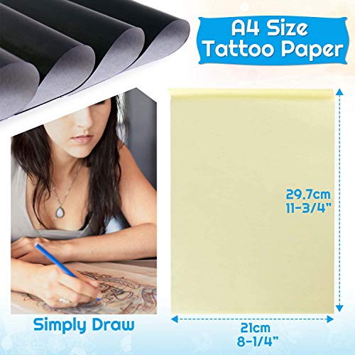 38 Sheets Tattoo Transfer Paper, Audab Stencil Paper for Tattooing, 8 1/4" x 11 3/4"