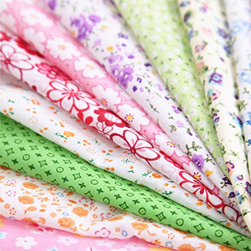 56 Pieces 9.8"x 9.8" (25cm x 25cm) Squares Cotton 100% Floral Printed Sewing Supplies Fabric for Quilting Patchwork, DIY Craft, Scrapbooking Cloth