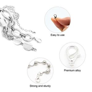 Lobster Clasps for Jewelry Making, FENGWANGLI 300 Pcs 12mm Silver Lobster Claw Clasps with Jump Rings for DIY Necklace Bracelets(Silver)