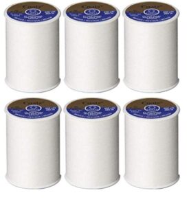 coats & clark dual duty all purpose thread 400 yards white 230-1 (6-pack)