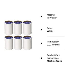 Coats & Clark Dual Duty All Purpose Thread 400 Yards White 230-1 (6-Pack)