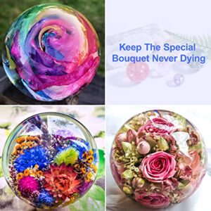 8Pcs Sphere Resin Molds Silicone, BABORUI Upgraded 3D Seamless Ball Shapes Silicone Molds for Resin Casting, Large Globe Epoxy Resin Molds for Home Decor, Flowers Preservation