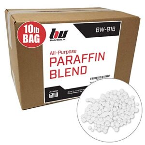 blended waxes, inc. paraffin wax 10lb. pastilles – general purpose bulk paraffin wax for diy projects, candle making, canning and more