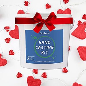 Hand Casting Kit Couples & Keepsake Hand Mold kit Couples for Holiday Activities, Molding Kits for Adults, Child, Wedding, Friends, Plaster Hand Mold Casting Kit by Godora