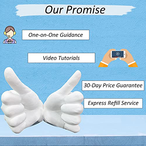 Hand Casting Kit Couples & Keepsake Hand Mold kit Couples for Holiday Activities, Molding Kits for Adults, Child, Wedding, Friends, Plaster Hand Mold Casting Kit by Godora