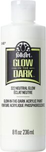 folkart glow in the dark paint, 8 oz, neutral 8 fl oz