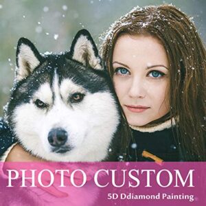 custom diamond painting kits full drill for adults，personalized photo customized diamond painting，private custom your own picture (round drill, 11.7×11.7inch/30x30cm)