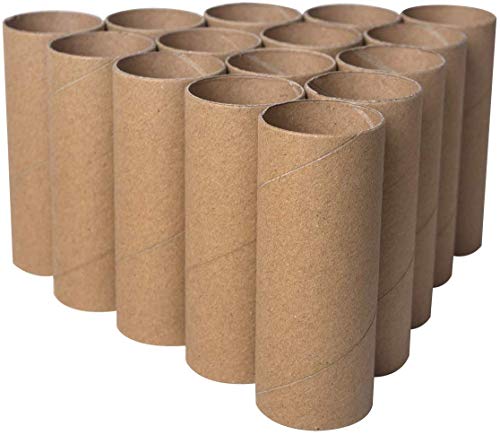 30 Pack Craft Rolls - Round Cardboard Tubes - Cardboard Tubes for Crafts - Craft Tubes - Paper Tube for Crafts - 1.57 x 3.9 Inches - Brown