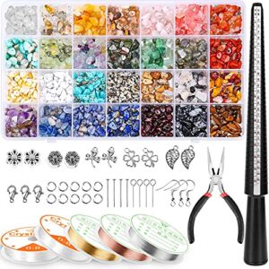 selizo jewelry making kits for adults women with 28 colors crystal beads for jewelry making, 1660pcs crystal jewelry making kit bead kit ring maker kit with jewelry ring making supplies for adults