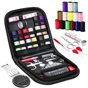 sewing kit, 78pcs okom sewing supplies,sewing sroducts,travel, adults, emergency sewing kits, portable & mini sew kit- filled with sewing needles, scissors, thread, tape measure set etc-good gift