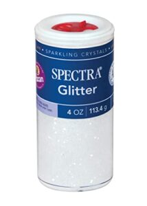 spectra arts & crafts glitter, clear, 4 oz., 1 jar