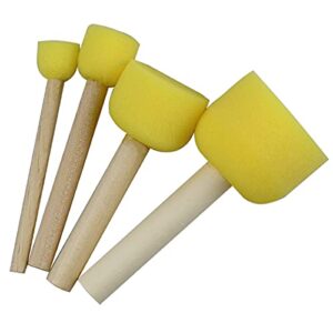 20 pcs round sponges brush set, 4 sizes paint tools for kids