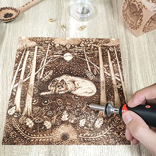 Wood Burning kit, Professional WoodBurning Pen Tool, DIY Creative Tools ,Wood Burner for Embossing/Carving/Pyrography，Suitable for Beginners,Adults