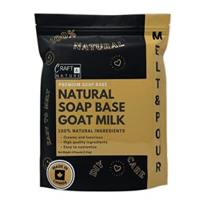 craft & nature 4 lb all natural unscented goat milk moisturizing glycerin melt and pour soap base for soap making