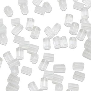 toaob 144pcs clear plastic rubber safety earring backs soft silicone ear nut stoppers replacement 2.5×3.5mm for fish hooks earring post studs