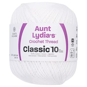 Aunt Lydia Value Crochet Cotton, White - 151.0201