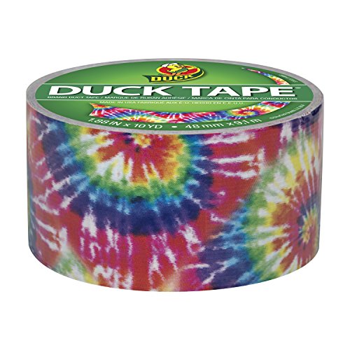 Duck Brand 283268 Printed Duct Tape, Single Roll, Love Tie Dye