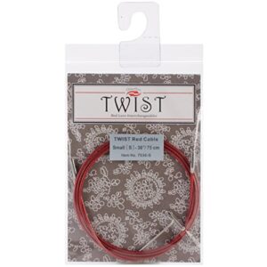 chiaogoo 7530-s twist small lace interchangeable cables, 30-inch, red