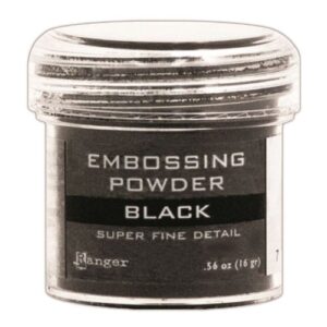 ranger embossing powder, .56 ounce jar, super fine black