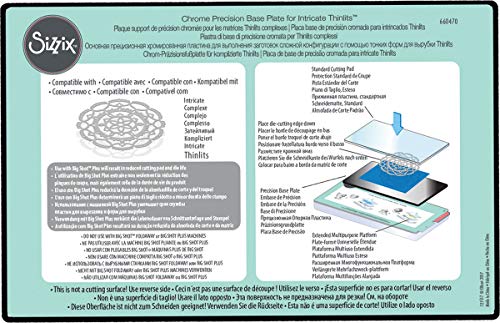 Sizzix Chrome Precision Base Plate for Intricate Thinlits, Multicolor