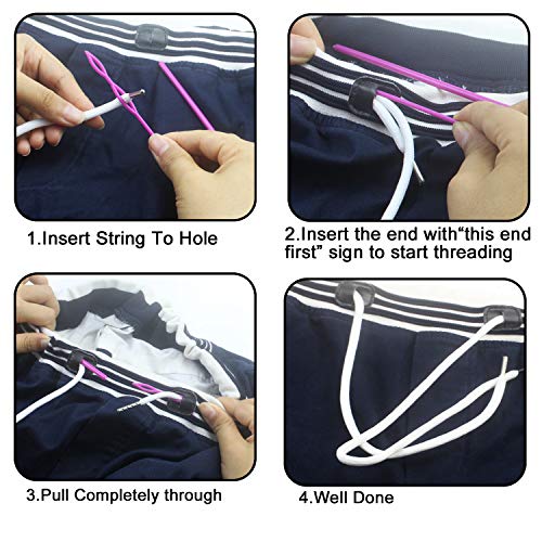 8 Pieces Drawstring Cords Replacement Drawstrings with Easy Threaders for Sweatpants Shorts Pants Jackets Coats (8 Pieces)