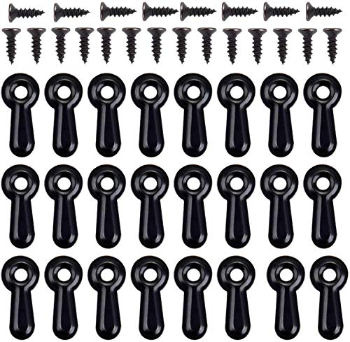 Picture Frame Turn Button Fasteners Set, 100 PCS Picture Frame Backing Clips Photo Frame Hardware Clips with 100 Pieces Screws for Hanging Pictures, Photos, Drawing by PinCute (Black)