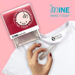mine stamp clothing marker, suitable for books & accessories, personalize garment, childrens school uniform/clothes/clothing labels for kids/children, no need to sew, for school wear.