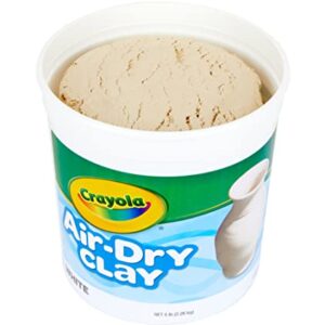 Crayola Air Dry Clay Bucket, No Bake Clay for Kids, Modeling Clay Alternative, 5 lb Resealable Bucket, White