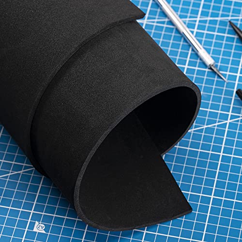 Black Foam Sheets Roll, Premium Cosplay Large EVA Foam Sheet 13.9" x 59",5mm Thick, Density 86kg/m3for Cosplay Costume, Crafts, DIY Projects by MEARCOOH