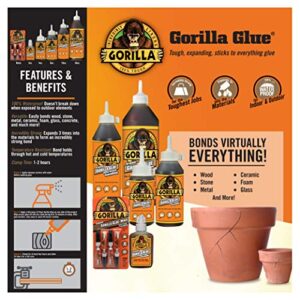 Gorilla Minis, Original Waterproof Polyurethane Glue, Four 3 Gram Tubes, Brown, (Pack of 1)