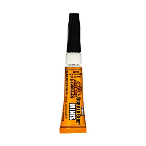 Gorilla Minis, Original Waterproof Polyurethane Glue, Four 3 Gram Tubes, Brown, (Pack of 1)