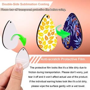 50pcs Sublimation Blanks Products - Sublimation Earring Blanks with Earring Hooks and Jump Rings for Halloween Christmas Women Girls DIY Earring Project Sublimation Accessories