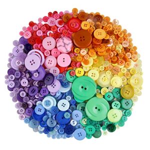greentime 600-700 pcs mixed color assorted sizes round resin buttons for crafts sewing diy manual button painting diy handmade ornament buttons