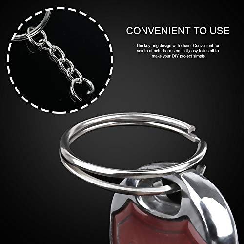 Teenitor Metal Split Keychain Ring Parts for Arts and Craft- 60 Key Chains 25mm with 26mm chains and 60pcs Open Jump Ring for Craft Key Ring