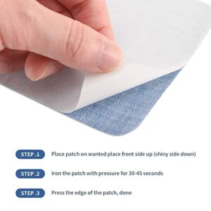 30 Pieces Iron on Patches for Clothing Repair Fabric Patches Iron on for Denim Jean Repair Patch Decorating Kit Repair Canvas Sunbrella for Puffer Down Jacket (4.9 x 3.7 Inches, Classic Colors)