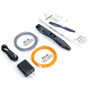 SCRIB3D Advanced 3D Printing Pen with 20 Feet of Filament, Stencil Book, and Project Guide